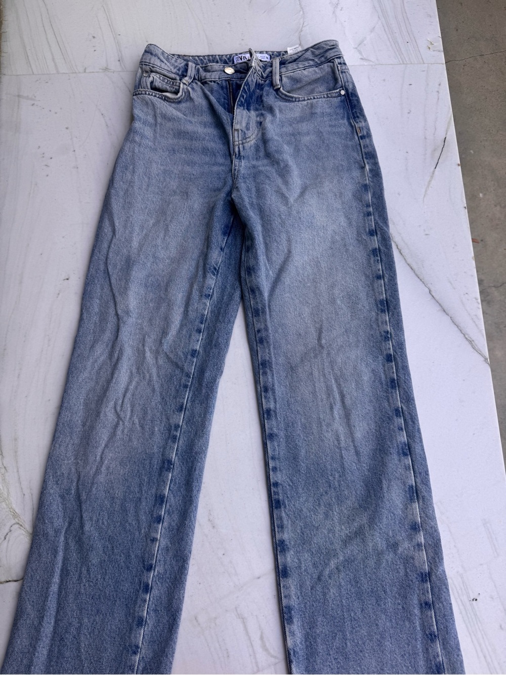 ZARA Classic High-Rise Light Blue Women's Jeans
